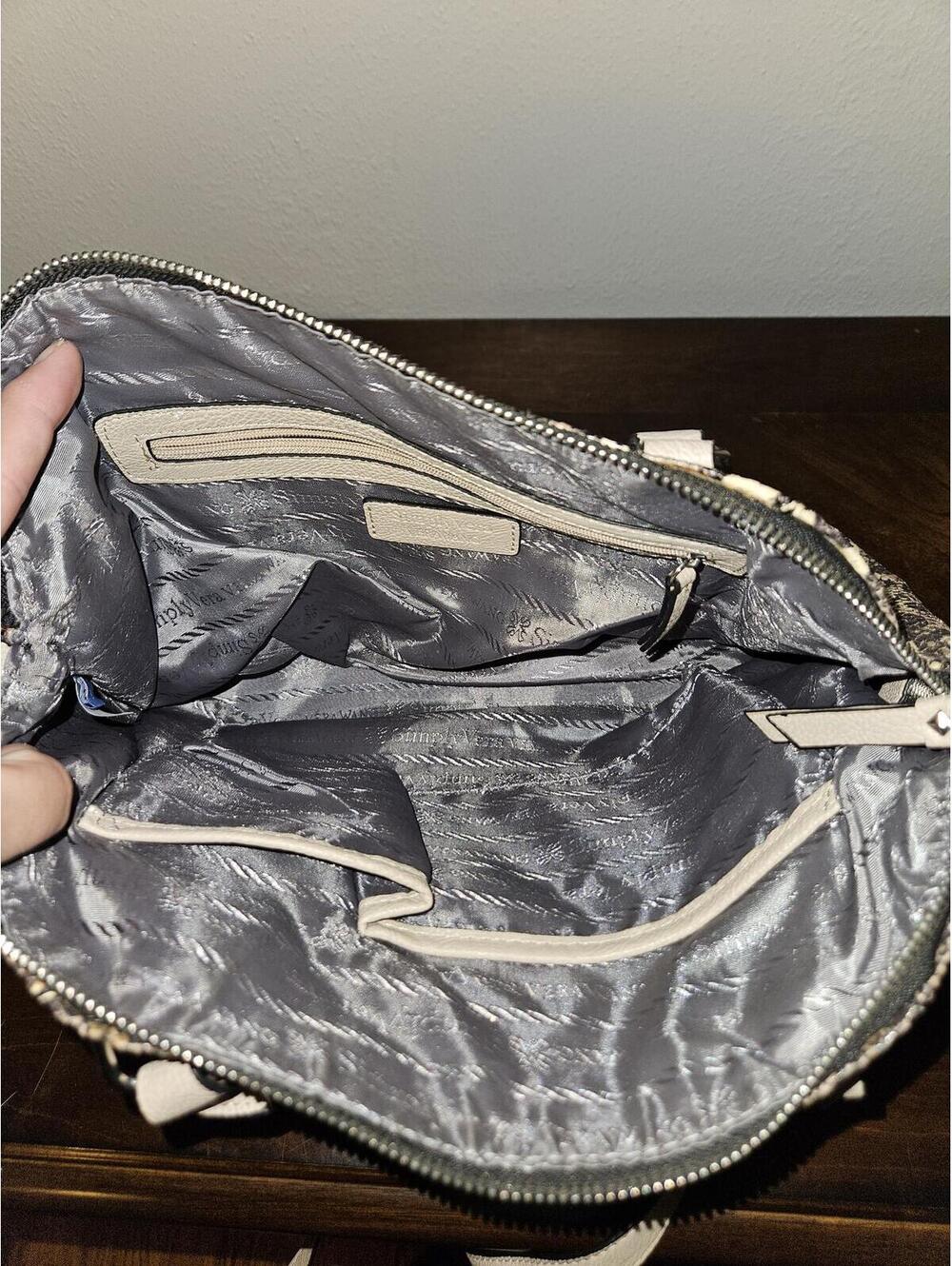 Vera Wang snake skin style satchel - Picture 8 of 9